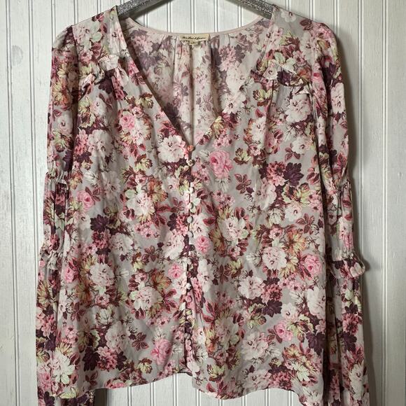 LoveShackFancy Floral Long Sleeve Blouse - Picture 2 of 8